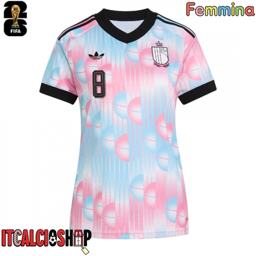 Belgio Youri Tielemans #8 Seconda Maglia Femmina Mondiali 2026 Manica Corta